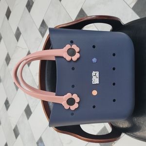 Rubber Tote Charm Bag